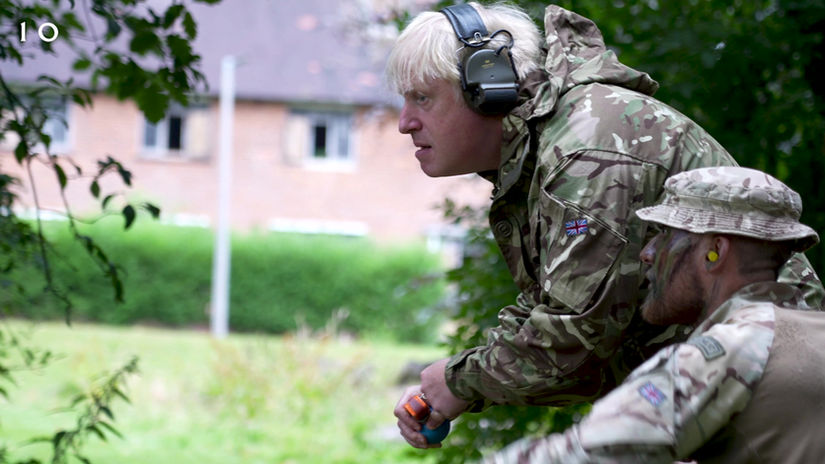 PM Boris Johnson joins Ukrainian & British troops on a military exercise